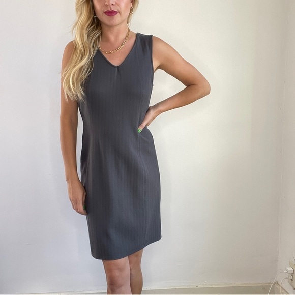 41 Hawthorn Dark Grey Sleeveless Sheath Dress - Picture 6 of 10